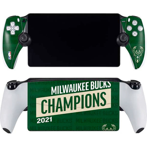 NBA Milwaukee Bucks 2021 Champions PlayStation Portal Remote Player Skin