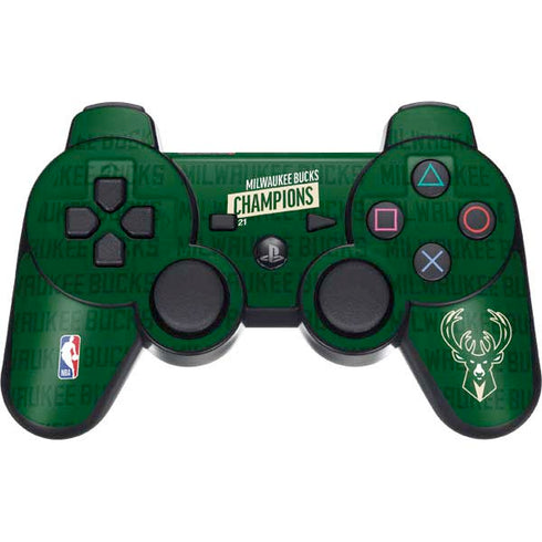 NBA Milwaukee Bucks 2021 Champions PS3 Dual Shock wireless controller Skin