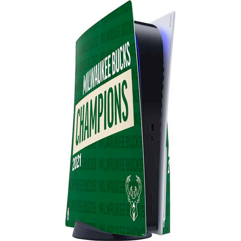 NBA Milwaukee Bucks 2021 Champions PS5 Console Skin