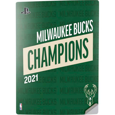 NBA Milwaukee Bucks 2021 Champions PS5 Digital Edition Console Skin