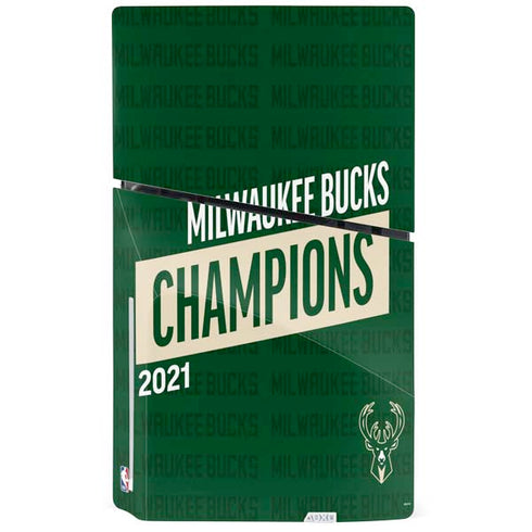 NBA Milwaukee Bucks 2021 Champions PS5 Slim Disk Bundle Skin