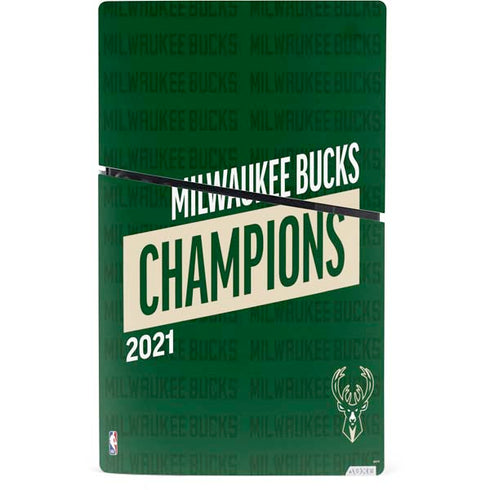 NBA Milwaukee Bucks 2021 Champions PS5 Slim Digital Edition Console Skin