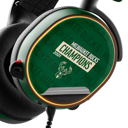 NBA Milwaukee Bucks 2021 Champions SteelSeries Arctis 5 Skin