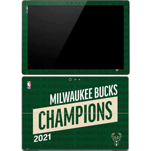 NBA Milwaukee Bucks 2021 Champions Surface Pro 4 Skin