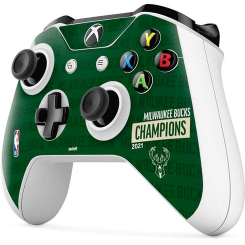 NBA Milwaukee Bucks 2021 Champions Xbox One S Controller Skin