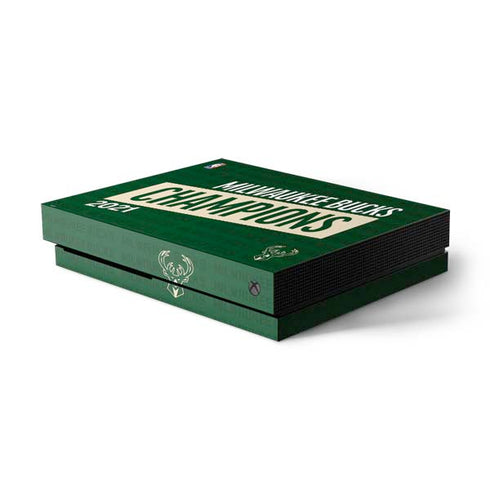 NBA Milwaukee Bucks 2021 Champions Xbox One X Console Skin