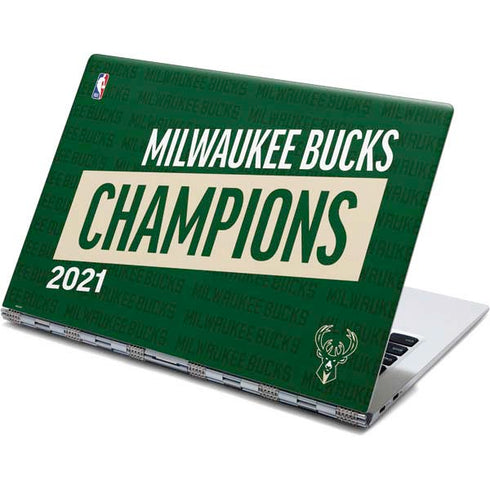 NBA Milwaukee Bucks 2021 Champions Yoga 910 2-in-1 14in Touch-Screen Skin
