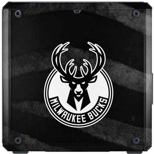 NBA Milwaukee Bucks Animal Print Black Cooler Master MasterBox Q300L Mini Tower Skin