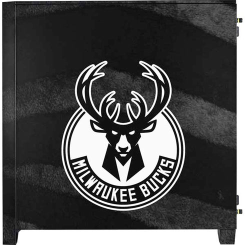 NBA Milwaukee Bucks Animal Print Black Corsair 4000D Tempered Glass Mid-Tower ATX Case Skin