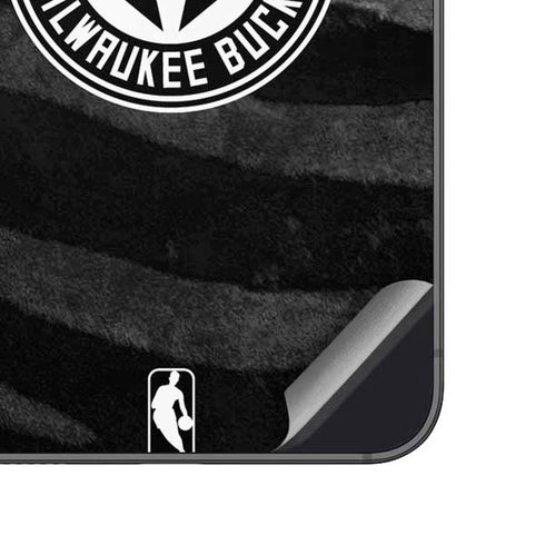 NBA Milwaukee Bucks Animal Print Black Galaxy A14 5G Skin