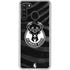 NBA Milwaukee Bucks Animal Print Black Galaxy A21 Clear Case