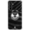 NBA Milwaukee Bucks Animal Print Black Galaxy A54 5G Clear Case
