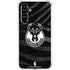 NBA Milwaukee Bucks Animal Print Black Galaxy A54 5G Clear Case