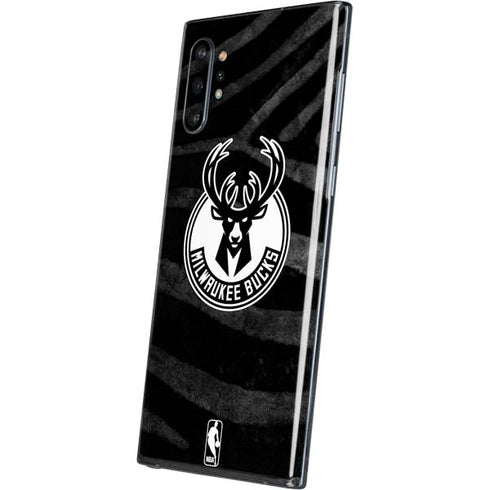 NBA Milwaukee Bucks Animal Print Black Galaxy Note 10 Plus Skin