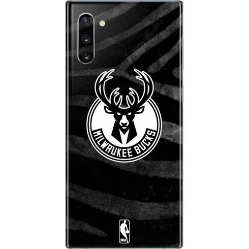 NBA Milwaukee Bucks Animal Print Black Galaxy Note 10 Skin