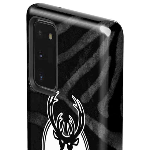 NBA Milwaukee Bucks Animal Print Black Galaxy Note20 5G Pro Case