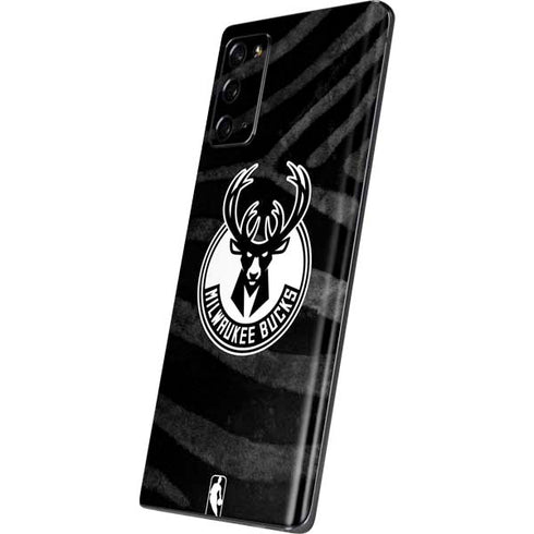 NBA Milwaukee Bucks Animal Print Black Galaxy Note20 5G Skin