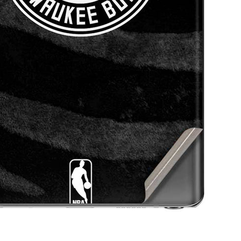 NBA Milwaukee Bucks Animal Print Black Galaxy Note20 5G Skin