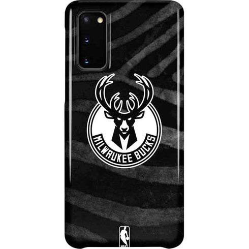 NBA Milwaukee Bucks Animal Print Black Galaxy S20 Lite Case