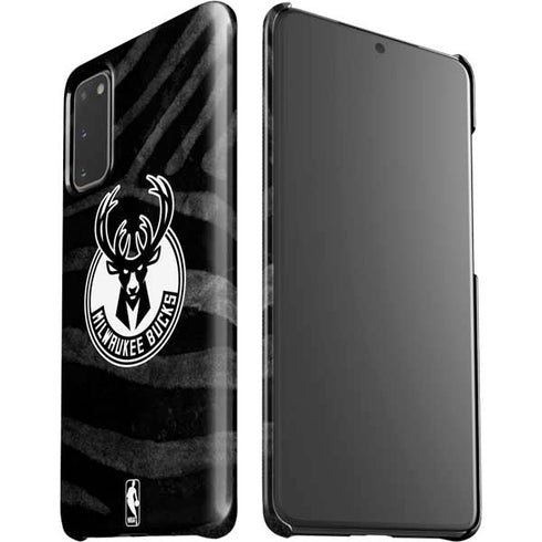 NBA Milwaukee Bucks Animal Print Black Galaxy S20 Lite Case