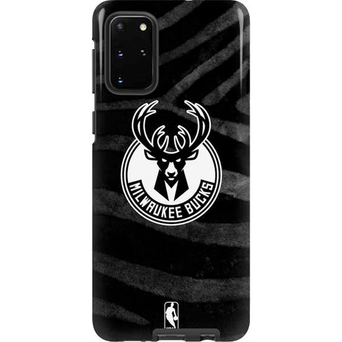 NBA Milwaukee Bucks Animal Print Black Galaxy S20 Plus Pro Case