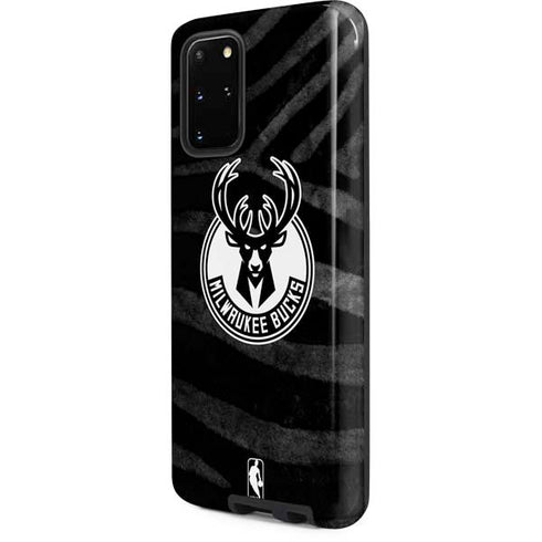 NBA Milwaukee Bucks Animal Print Black Galaxy S20 Plus Pro Case