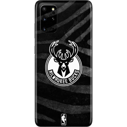 NBA Milwaukee Bucks Animal Print Black Galaxy S20 Plus Skin