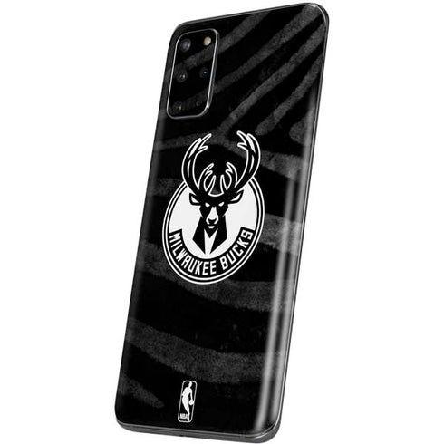 NBA Milwaukee Bucks Animal Print Black Galaxy S20 Plus Skin