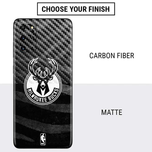 NBA Milwaukee Bucks Animal Print Black Galaxy S20 Plus Skin