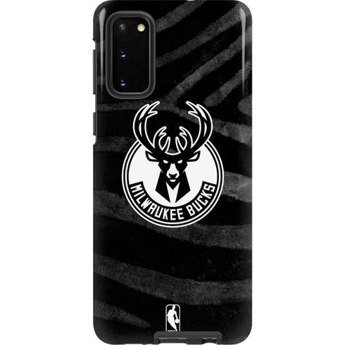 NBA Milwaukee Bucks Animal Print Black Galaxy S20 Pro Case