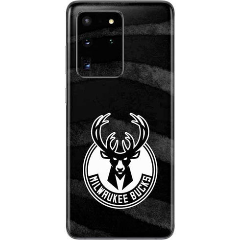 NBA Milwaukee Bucks Animal Print Black Galaxy S20 Ultra 5G Skin