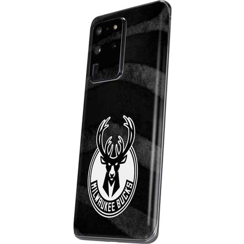 NBA Milwaukee Bucks Animal Print Black Galaxy S20 Ultra 5G Skin