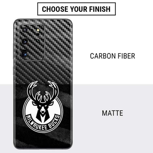 NBA Milwaukee Bucks Animal Print Black Galaxy S20 Ultra 5G Skin