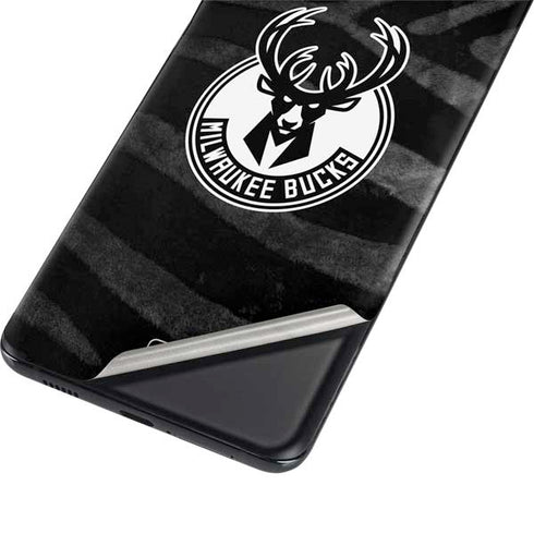 NBA Milwaukee Bucks Animal Print Black Galaxy S21 Plus 5G Skin