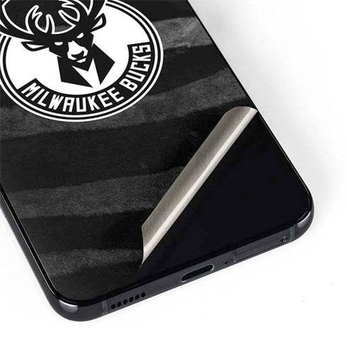 NBA Milwaukee Bucks Animal Print Black Galaxy S22 Skin