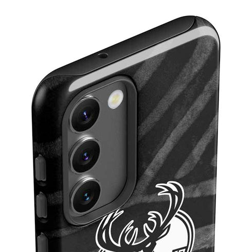 NBA Milwaukee Bucks Animal Print Black Galaxy S23 Plus Pro Case