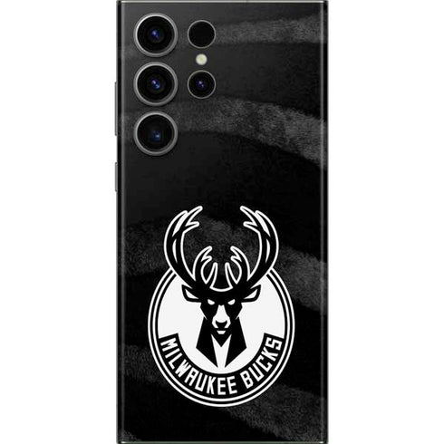 NBA Milwaukee Bucks Animal Print Black Galaxy S23 Ultra Skin