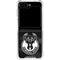 NBA Milwaukee Bucks Animal Print Black Galaxy Z Flip5 5G Clear Case