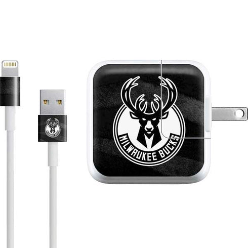 NBA Milwaukee Bucks Animal Print Black iPad Charger (10W USB) Skin