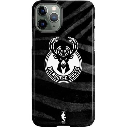 NBA Milwaukee Bucks Animal Print Black iPhone 11 Pro Lite Case