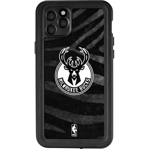 NBA Milwaukee Bucks Animal Print Black iPhone 11 Pro Max Waterproof Case