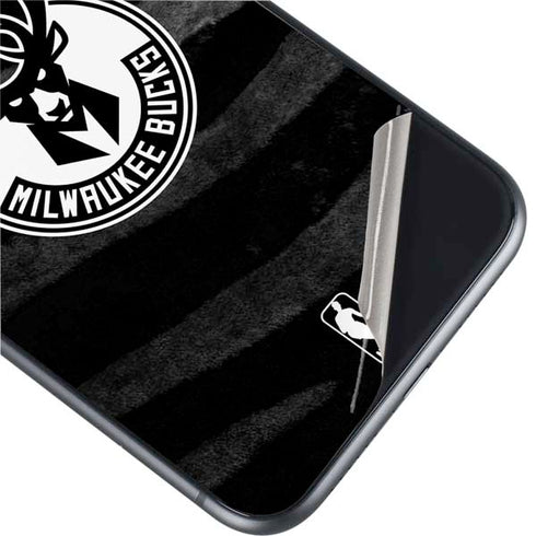 NBA Milwaukee Bucks Animal Print Black iPhone 11 Skin