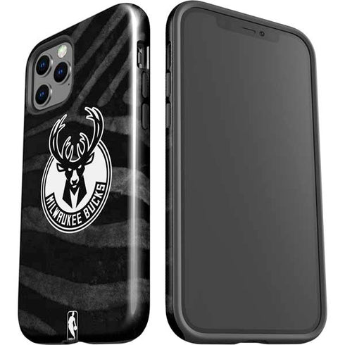 NBA Milwaukee Bucks Animal Print Black iPhone 12 Pro Max Impact Case