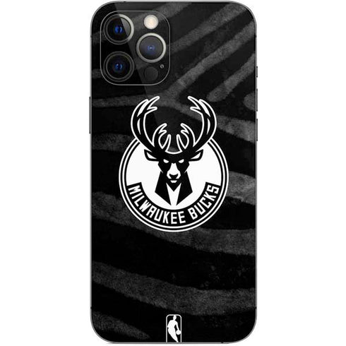 NBA Milwaukee Bucks Animal Print Black iPhone 12 Pro Max Skin