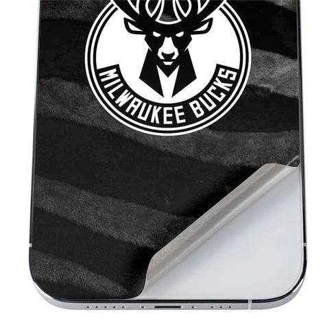NBA Milwaukee Bucks Animal Print Black iPhone 12 Pro Skin