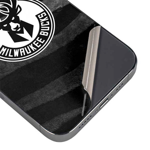 NBA Milwaukee Bucks Animal Print Black iPhone 14 Pro Max Skin
