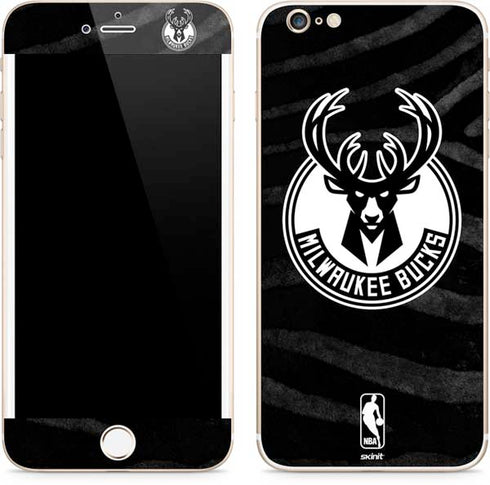 NBA Milwaukee Bucks Animal Print Black iPhone 6/6s Plus Skin