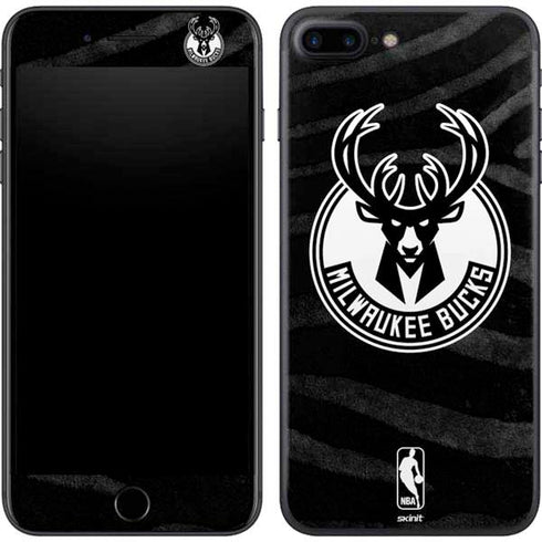 NBA Milwaukee Bucks Animal Print Black iPhone 7 Plus Skin