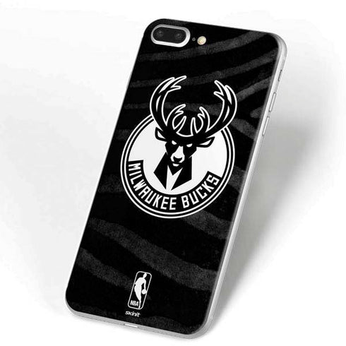 NBA Milwaukee Bucks Animal Print Black iPhone 7 Plus Skin