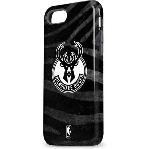 NBA Milwaukee Bucks Animal Print Black iPhone 7 Pro Case